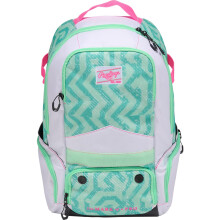 Rawlings | Shutout Ryggsäck | Utrustningsväska för Baseball & Softball | Mint/Rosa
