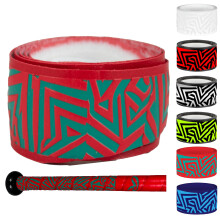 Rawlings | Agarre de bate RevGrip 1.80mm | Béisbol / Softbol | Verde y Rojo