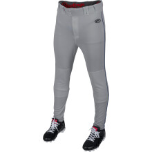 Rawlings Herrars Launch Serie Basebollbyxor | Taperad Jogger Passform | Vuxenstorlekar | Piped | Flera Färger Grå/Marin, Medium