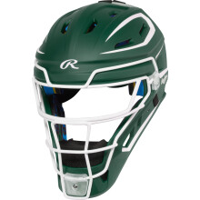 Rawlings | Casco para Receptor MACH PRO | Béisbol | Verde Oscuro/Blanco | Senior | 7 1/8" - 7 1/2"