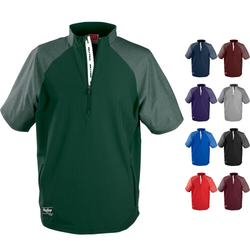 Rawlings | Giacca a Maniche Corte COLORSYNC per Uomo | Verde Scuro | Grande