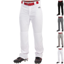 Rawlings pojkar LAUNCH Serie Basebollbyxor | Hela Längden Semi-Lös Passform | Ungdomsstorlekar | Flera Färger Vit, X-Small