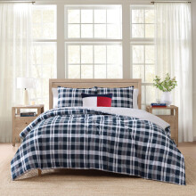 Tommy Hilfiger - Duvet Cover Set för Full/Queen, Textil med Matchande Kuddöverdrag, Oeko-TEX Certifierad