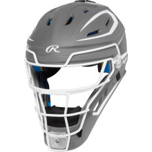 Rawlings | Casco de receptor MACH PRO | Béisbol | Grafito/Blanco | Senior | 7 1/8" - 7 1/2"