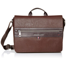 Tommy Hilfiger Men's Leo Messenger Bag, Dark Chocolate, One Size US