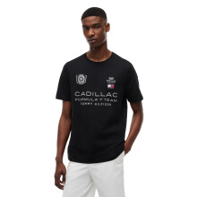 Tommy Hilfiger Men's F1 Short Sleeve Racing Graphic Tee, Black Medium