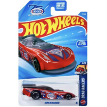 Hot Wheels Supercharged [Red] Drag Racers 2/10, 77/250, 1:64 Scale Diecast Toy Vehicle