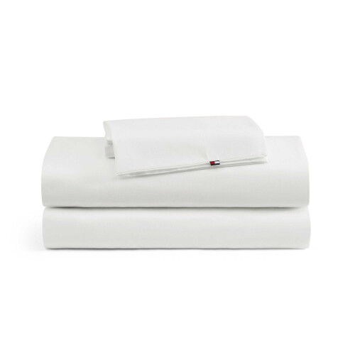 Tommy Hilfiger Tommy Hilfiger - Juego de Sábanas King, Algodón Transpirable con Funda de Almohada, Ajuste Profundo