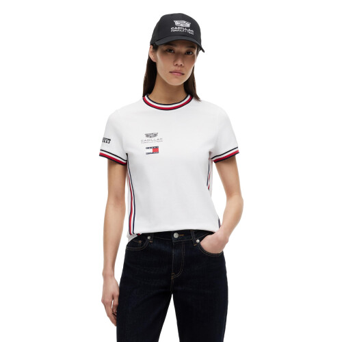 Tommy Hilfiger Tommy Hilfiger Dames F1 Replica Graphic T-Shirt, Wit Medium