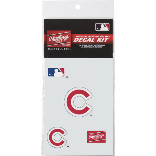 Rawlings | MLB Authentic Baseball Helmet Decal Kit | Chicago Cubs