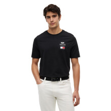Camiseta gráfica de logo Tommy Hilfiger F1 para hombre, negra, grande