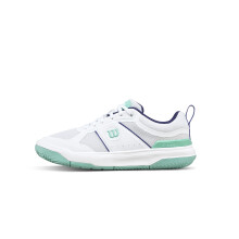 WILSON Scarpa da Pickleball Donna - Bianco/Bay/Azzurro Skipper, Taglia 10.5