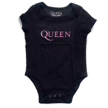 (0-3 Months, Black) Queen Childrens/Kids Logo Babygrow