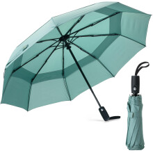 Mr. Pen - Winddichte Reisparaplu, Groene Automatische Paraplu voor Regen, Compact