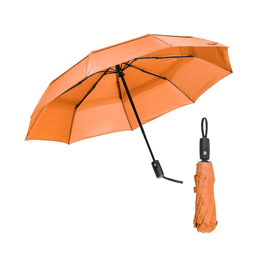 Mr. Pen - Vindresistent Reseregn Umbrella, Orange, Automatisk Fällbar