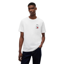 Tommy Hilfiger Men's F1 Short Sleeve Logo Graphic Tee, White Medium