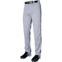 Rawlings pojkar Semi-Relaxed Hel längd Baseballbyxor | Ungdomsstorlekar | Piped | Flera färger Grå / Svart, Storlek Large
