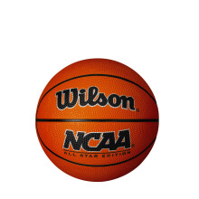 WILSON NCAA Mini Rubber Basketball, Orange/Navy