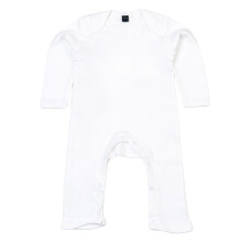 (6-12 Months, White) Babybugz Baby Long-Sleeved Babygrow