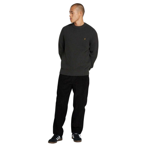 Farah (XL, Black) Farah Mens Foraker Crew Neck Sweatshirt 2