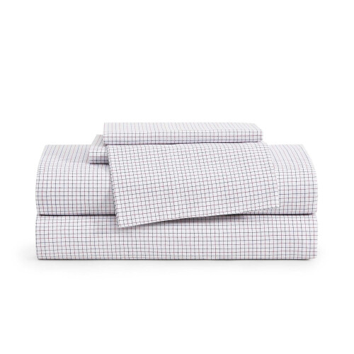Tommy Hilfiger Tommy Hilfiger - Twin Size Sheet Set, Cooling Sheets in Smooth Cotton Percale