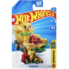 Hot Wheels Feline Lucky [Gold Cat] Experimotors 2/5, 92/250, 1:64 Scale Diecast Toy Vehicle
