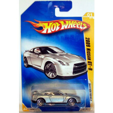 2009 Hot Wheels 001/190 2009 Nissan GT-R Silver 1:64