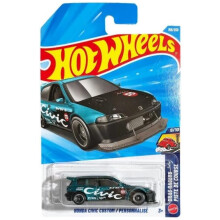 Hot Wheels Honda Civic Custom [Teal] Drag Racers 8/10, 159/250 - Vehículo de Juguete a Escala 1:64