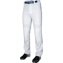 Rawlings pojkar Semi-Relaxed Hel längd Baseballbyxor | Barnstorlekar | Piped | Flera färger Vit / Marinblå, X-Large