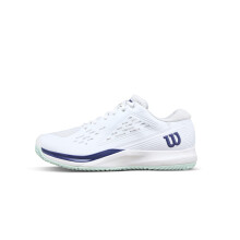 WILSON Rush Pro Ace Junior Tennis Shoe - White/Bay/Skipper Blue, Size 5.5