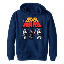 Star Wars Jongens Imperial Pixel Hoodie, Navy Heather, Medium