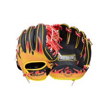 Wilson 2026 A200 Brandweermans 10" Honkbalhandschoen - Linkshandig, Rood/Zwart/Oranje