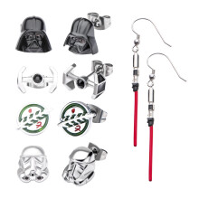 Star Wars Sieraden Unisex Volwassenen Roestvrij Staal Dangle Charm Stud Oorbellen Set