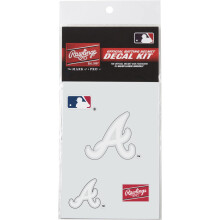 Rawlings | Kit de Calcomanías para Casco de Béisbol MLB | Atlanta Braves