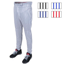Rawlings Boys PRO 150 Series Baseballbyxor | Tapered Jogger Fit | Ungdomsstorlekar | Randig | Flera färger Vit/Marin, Large