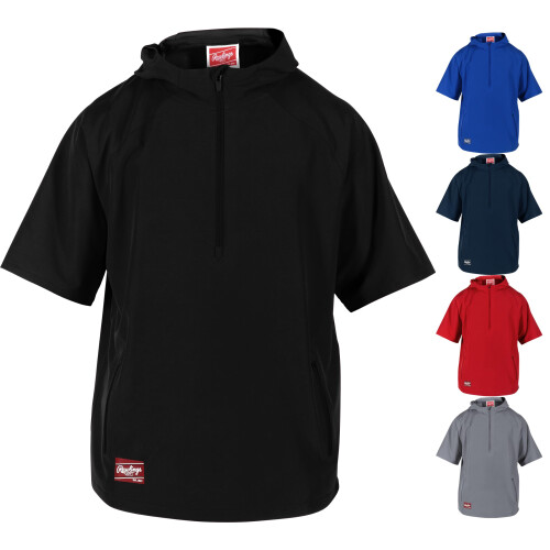 Rawlings | Giacca a Maniche Corte con Cappuccio Colorsync | Youth Large | Nero