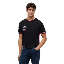 Tommy Hilfiger Men's F1 Short Sleeve Replica Graphic Tee, Black Small