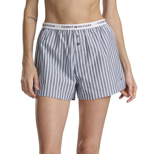 Tommy Hilfiger Tommy Hilfiger Dames Geweven Boxer Shorts, Sky Captain Stripe, Medium