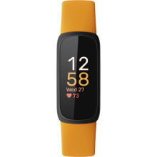 Fitbit CMS FB424BKYW Fitness Tracker Black/Morning Glow Classic Band case size