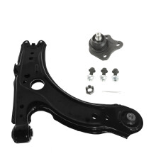 TRQ Främre Nedre Kontrollarm med Kulleder Set Förarsidan 2 Delar Kompatibel 1998-2007 VW Beetle Golf Jetta