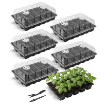 Mr. Pen Kit de 5 Plateaux de Semis, Trays de Germination Durables avec Couvercles Ventilés