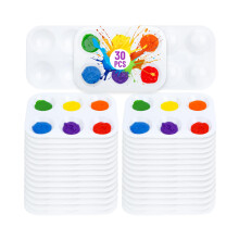 Mr. Pen- Plastic Paint Palette, 30 Pack, 6 Wells, White Rectangular Paint Tray Palette for Painting, DIY Craft