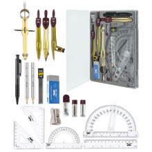 Mr. Pen- Geometriesatz, 15 Teile, Gold, 15 cm Schwenkprotractor, Zirkel, Geodreiecke, Lineal, Zirkel