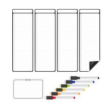 Mr. Pen- 4" x 12" Magnetische Trockenlösch-To-Do-Liste, 11 Teile, 4x Trockenlösch-Whiteboard, 6x bunte Marker