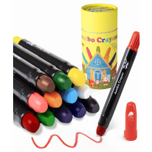 Mr. Pen- Jumbo Twistable Kritor, 12-pack, Multicolor, Giftfria Tvättbara Kritor
