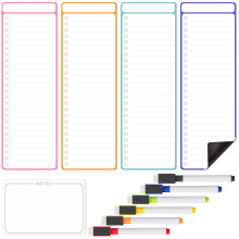 Mr. Pen- 4" x 12" Magnetische Whiteboard To-Do-Liste, 11 Teile, Neon Stil, 6x Marker