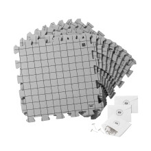 Mr. Pen- Blocking Mats for Knitting & Crochet Projects, 12" x 12", 9 Pack with 150 pcs T-Pins, Gray Aligned Grid Knitting Blocking Mats and Pins, Wate