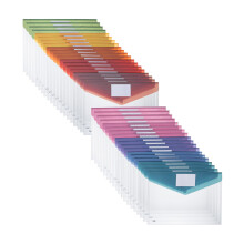 Mr. Pen- Clear Plastic Envelopes, 40 Pack, A4, Letter Size, Colorful, Clear Folders for Documents Plastic Envelopes for Documents