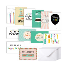 Mr. Pen - Cartes d'anniversaire assorties avec enveloppes, pack de 120, 4" x 6"