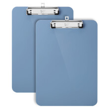 Mr. Pen- Kunststoff-Clipboard, 12,5" x 9", 2er-Pack, Grau-Blau, mit Metallclip